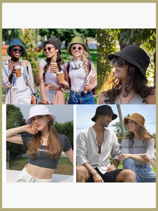 100% Cotton Packable Bucket Hat Sun Protection Wide Brim main image 7